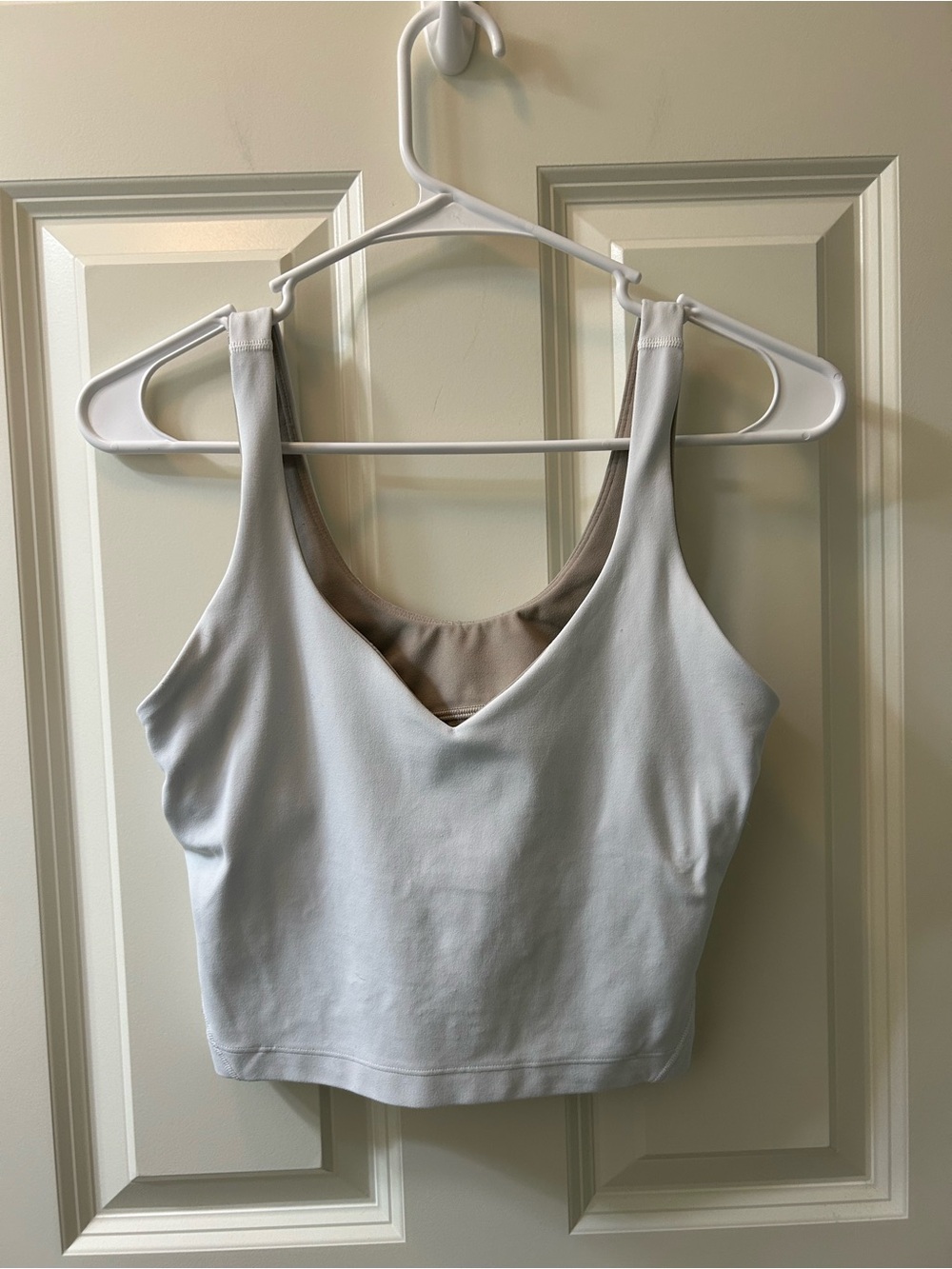 lululemon athletica White Tank Top with Beige Lining